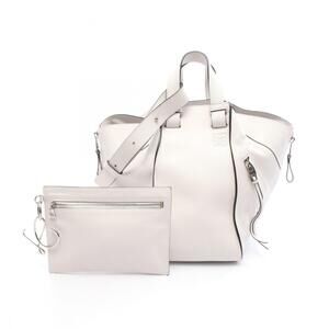LOEWE Hammock Medium Handbag, Leather, Women's, White